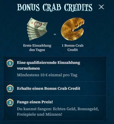 Bonus-Crab-Funktion